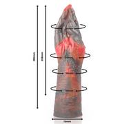 Dildo Demonico Epic Lilith - Giocattolo Intimo Seducente e Potente - Couleur: Nero e rosso, Taille: 28 cm x 7 cm