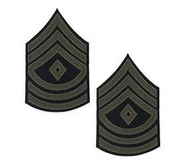 Epic Militaria Riproduzione World War 2 US Army Olive Rank Patch, Primo sergente, Taglia unica
