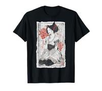 Epic Ninja Cat Equitazione Squalo Divertente Giapponese Ukiyo-e Art Maglietta