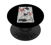 Epic Ninja Cat Equitazione Squalo Divertente Giapponese Ukiyo-e Art PopSockets PopGrip Adesivo