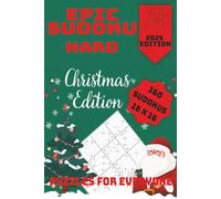 Epic Sudoku Hard - Christmas Edition: Logic Puzzle Book with 160 Hard Sudokus, Advent and Christmas Gift Ideas for Teens, Adults, and Seniors