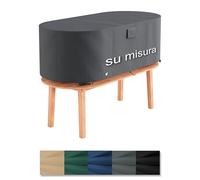 Epic Tube Copertura ovale esterno su misura per oggetti circolari (ad es. tavolo, vasca idromassaggio, piscina), Oxford 600D, impermeabile con cuciture sigillate, accessori robusti - Made in EU