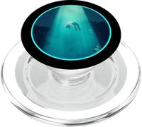 Epic UFO Hovering e Alien Obduction Beam Ciano Teal Blue PopSockets PopGrip per MagSafe