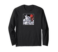 Epica Kaiju Cat Catzilla Giappone Art Maglia a Manica
