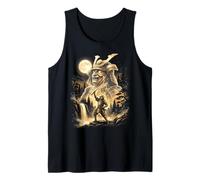 Epica Katana Luna Piena Spirito Guerriero Samurai Canotta