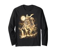 Epica Katana Luna Piena Spirito Guerriero Samurai Maglia a Manica