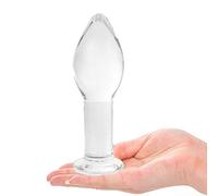 Epichao Huge Head Glass Butt Plug Crystal Anal Plug Bum Plug Bomb Plug Anal Trainer Anal Expander Training Sex Toy (M)