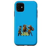 Epico Cat Warriors Parodia Retro Synthwave Estetica Custodia per iPhone 11