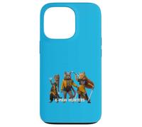 Epico Cat Warriors Parodia Retro Synthwave Estetica Custodia per iPhone 13 Pro