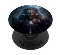 Epico Leone il segno zodiacale della forza PopSockets PopGrip Adesivo