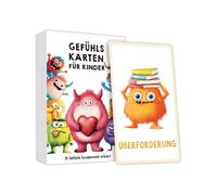 ePicsoa Set di carte sentimentali per bambini, 32 mostri emozioni con testi esplicativi, per l'asilo e la scuola elementare per l'autoregolazione e per una buona sensazione