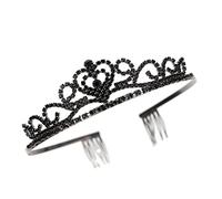 EPIGEIST 1 Pezzo Di Diamante Nera Signore Diadema Di Strass Da Sposa Diadema Della Testa Di Nozze Tiara Nuziale Con Nuziale Per Ragazze Diademi Nero Lega
