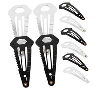 EPIGEIST 10 pezzi Fermagli Capelli in Acciaio Inossidabile Multifunzione Argento Nero Clip per Donna Resistente e Versatile per Acconciature Quotidiane e Regalo Creativo