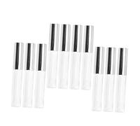 EPIGEIST 10pezzi Tubi Vuoti Per Lip Gloss Design Circolare Contenitore Cosmetico Trasparente Per Labbra e Lip Oil Facile Da Trasportare Colore Argento