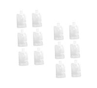 EPIGEIST 12 Pezzi Pochette da Viaggio per Shampoo e Lozione in Plastica Bianco Riutilizzabile Leggero Sacchetto Trasparente Antigoccia per Conservare Gel Doccia