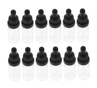 EPIGEIST 12pezzi Bottiglie Contagocce di Trasparente Adatte per Oli Essenziali Tappo Ermetico Anti-versamento Dimensioni per Uso Quotidiano e Viaggio Facili da Pulire e Riutilizzabili