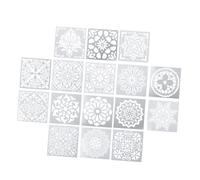 EPIGEIST 16 Pezzi di Stencil per Pittura Mandala Stencil per Disegno Stencil Artigianali Stencil Mandala Stencil per Pittura Mandala Stencil per Pittura del Viso Stencil Mandala