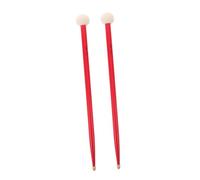 EPIGEIST 1paio Bacchette Per Timpani Acero Con Teste Feltro Morbido Strumento Percussivo Doppia Testa Per Batteria e Timpani Accessorio Musicale Versatile Rosso