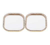 EPIGEIST 2 pezzi Adesivo Specchio Adesivo per Custodia Telefono con Strass Specchietto Selfie Decorativo per Accessori Fai da Te Specchio Cosmetico Autoadesivo Elegante per Cellulare