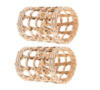 EPIGEIST 2 Pezzi Copribicchieri in Vetro in Paglia Intrecciata Manicotti Leggeri e Resistenti per Bicchieri e Vasi Protezione Decorativa Pratica per Uso Quotidiano