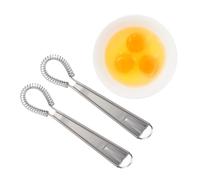 EPIGEIST 2 pezzi Frusta Manuale per Uova in Acciaio Inossidabile Sbattitore Portatile per Uova e Salse Mixer da Cucina Multifunzionale con Impugnatura Confortevole per Preparazioni Veloci