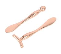 EPIGEIST 2 pezzi Massaggiatori Occhi T in Lega di Cucchiaio Cosmetico Resistente per Cura Occhi Riduce Borse e Occhiaie Migliora Superficie Liscia per Uso Quotidiano e Viaggio