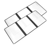 EPIGEIST 2 pezzi Menu Trasparente in PVC Cartella Raccoglitore Looseleaf per Ristoranti Copertina Elegante e Resistente ad Capacità Facile da Pulire e Portatile per e