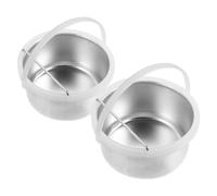 EPIGEIST 2 pezzi Pot in Alluminio per Fusione Cera Liner Anti-scottatura per Scaldacera Professionale Compatibile con Macchine per Ceretta Distribuzione Calore Rapida ed Uniforme