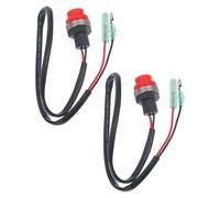 EPIGEIST 2 Pezzi Pulsante Start Stop Motore Fuoribordo Compatibile con Interruttore Sicurezza e Cordino Pulsante Avvio Rapido Motori Nautici Resistente per Emergenze