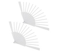 EPIGEIST 2 Pezzi Strutture Ventaglio Pieghevole Bianco per Fai da Te Telaio Resistente per Ventagli Mano Accessori Ventaglio Portatile per Decorazioni e Regali Ispirati Cultura Giapponese e
