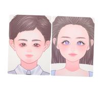 EPIGEIST 2 Pezzi Tavole per Pratica Trucco Modelli Riutilizzabili per Pittura Facciale Stage e Home Adatti Artisti Make-up Materiale Lavabile