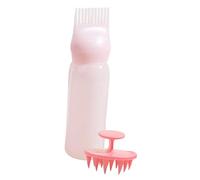EPIGEIST 2 Set Flaconi Applicatori con Pettine per Chioma Rosa in Plastico e Silicone, Bottiglie per Tintura e Permanente, Funzione una Mano, per Saloni di Parrucchieri