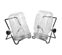 EPIGEIST 2 Set Kit Germogliatore con Barattoli e Coperchi in Acciaio Resistente Supporto Compatto per Coltivazione Semi e Microgreens in Cucina e Balcone