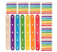 EPIGEIST 200 Pezzi Bastoncini in Legno Naturale e Colorati per Artigianato Stecchini Ghiaccioli con Fori per Progetti DIY Decorazioni Feste e Lavoretti Creativi