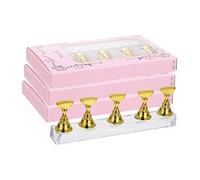 EPIGEIST 20pezzi Espositore Magnetico per Nail Art in Plastica da Supporto per Esercitarsi le Punte delle Unghie Strumento per Manicure