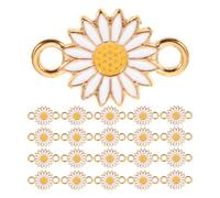 EPIGEIST 25 pezzi Ciondoli Margherita in Lega con Doppio Charm Pendente Fiore Piccolo per Orecchini e Bracciali DIY Accessori Artigianali Resistenti e Luminosi