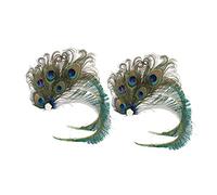 EPIGEIST 2pezzi Fermagli Per Con Strass e Piume Per Sposa Accessori Eleganti Per Matrimonio Clip Per Per Bride e Damigelle Design Delicato e Raffinato