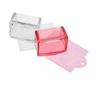 EPIGEIST 2pezzi Nail Art Stampers Set Square Nail Stamper for French Manicure Professional Transparent Tool
