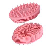 EPIGEIST 2pezzi Spazzola Doccia in Silicone Per Ragazza Portatile Spazzola Da Bagno Morbida e Flessibile Effetto Massaggiante Senza Irritazione
