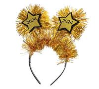 EPIGEIST 3 Pezzi Cerchietti Capodanno Donna con Numeri Glitter e Stelle Decorativi Fasce per Capelli Festa Capodanno Accessori Festivi Eleganti e Facili da Indossare