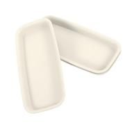 EPIGEIST 3 Pezzi Vassoi Rettangolari per Vasi da Fiori in Plastica, Vassoi per Raccolta Acqua per Piante in Vaso, Uso Domestico e Giardinaggio (Beige 200, Interno 21x8,5 Cm)