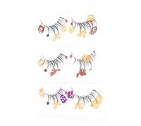 EPIGEIST 3paia Ciglia Finte Paillettes per Halloween Stili Teschi e Zucche Accessori per Cosplay e Travestimenti Applicazione Facile e Duratura