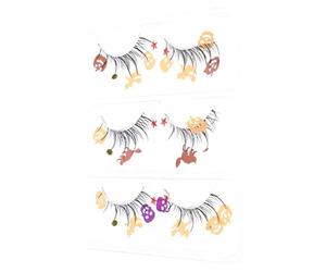 EPIGEIST 3paia Ciglia Finte Paillettes per Halloween Stili Teschi e Zucche Accessori per Cosplay e Travestimenti Applicazione Facile e Duratura