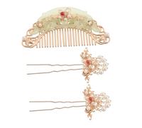 EPIGEIST 3pezzi Forcine Cinesi Per in Acetato e Metallo Pettini Laterali Forcina Bastoncini Per Sposa e Eventi