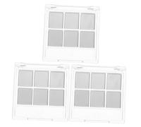 EPIGEIST 3sets Scatola Trasparente per Ombretti Organizer per Palette di Ombretti Vuote Sei Scomparti per Trucco Slot per Pennelli Integrato Scatola Vuota per Campioni e Trucco