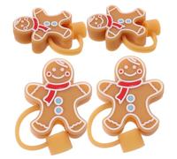 EPIGEIST 4 Pezzi Antipolvere Per Cannucce Colorate Cannucce A Forma Bastoncino Natale Canta Natale Per Bere