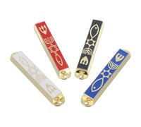EPIGEIST 4 Pezzi Cancello Sacro Rotolo pergamene Moderno sospeso Dipinto Dentro stipite Casa retrò Ornamento mezuzà Simboli Arredamento mezuzah mezuzà cattolica Mezuzà ebraica Lega di Zinco
