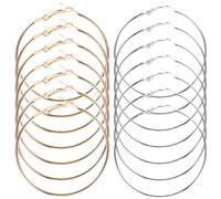 EPIGEIST 40pezzi Orecchini Cerchio Rotondi da Donna Orecchini Geometrici Mezzo Cerchio Spessi Pendenti Cerniera Scintillanti per Outfit Casual Festa