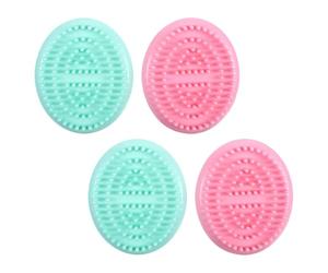 EPIGEIST 4pezzi Spazzole per Massaggiare Meridiani e Pettini Massaggiatori in Plastica Scrubber per Capelluto Palmare e Spazzole per Shampoo per Cura dei Capelli e Esfoliazione Casa
