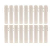 EPIGEIST 50 Pezzi 50 Pezzi Copribase per Lampade a Sospensione in Plastica Bianca 25X100 MM, Manicotti per Candelabri Antigoccia Resistenti al Calore, Accessori per Decorazioni e Protezione